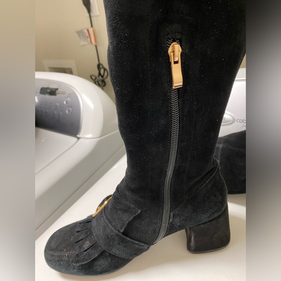 Women’s high knee suede boots - US 7 - Picture 6 of 7